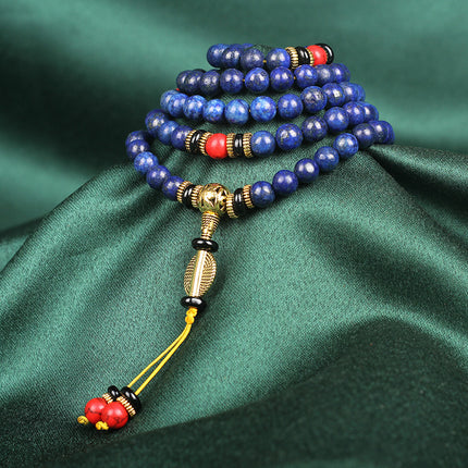 Natuurlike 5A Imperial Lapis Lazuli 108 Krale Armband