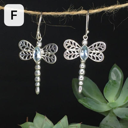 Sterling Silwer Natuurlike Kristalle Vintage Etniese Feetjie Druppeloorbelle