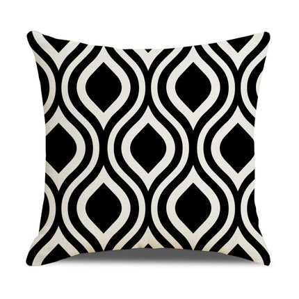 Oorgrens-kussingsloop Eenvoudige Geometrie Warmverkope Linne Kussingsloop Sofa Kussing Huishoudelike Items