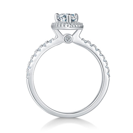 Peer-vormige Moissanite-stel Met Topgehalte Moissanite Luukse En Modieuse Ligte Luukse Juweliersware Silwerring S925 Silwer Elektroplateer Met Platinum