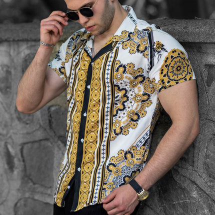 Loose Printed Short Sleeve Shirt