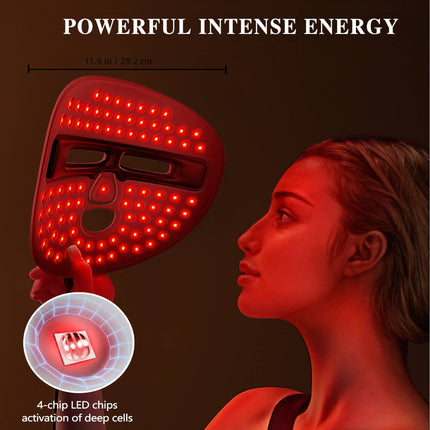 LED Gesigsmasker Vir Gesigsorg, Rooiligterapiemasker Vir Die Gesig Vir Tuisgebruik En Reis