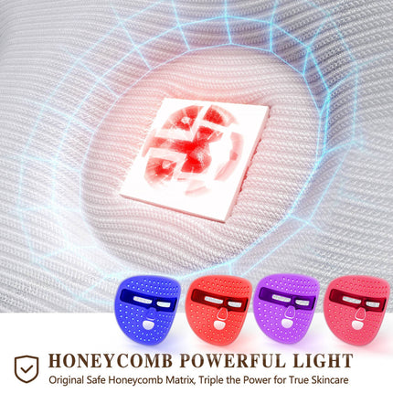 LED Gesigsmasker Vir Gesigsorg, Rooiligterapiemasker Vir Die Gesig Vir Tuisgebruik En Reis
