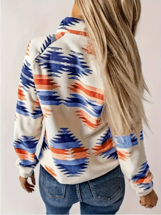 Women's Casual Western-Inspired Printed Jacket