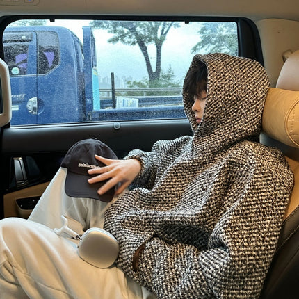 Men's Spring And Autumn Tweed Loose Pullover All-matching Long Sleeve