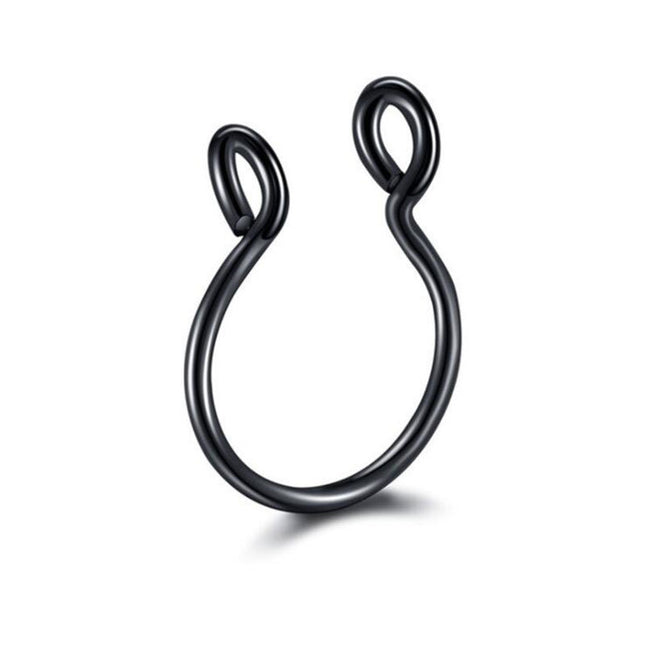 Fashionable stainless steel U-shaped nose ring