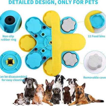 Dogs Food Puzzle Feeder Toys Interactive Dog Puzzle Toys Twister Dog Food Dispenser, Dog Enrichment Toys For IQ Training Adjustable Slower Feeder Dog Puzzle