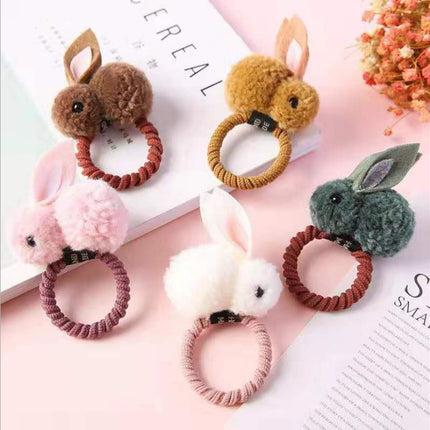 Cute three-dimensional bunny rubber band