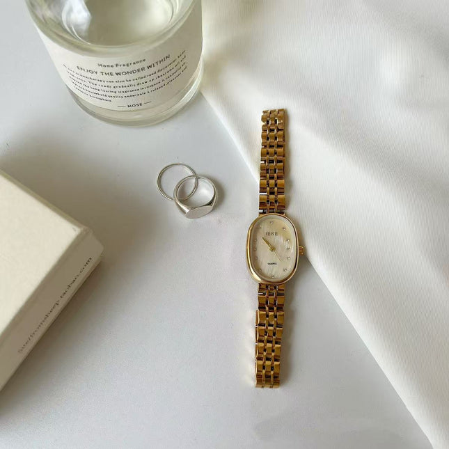 Ice Blue Fritillary Silver Quartz Watch For Women