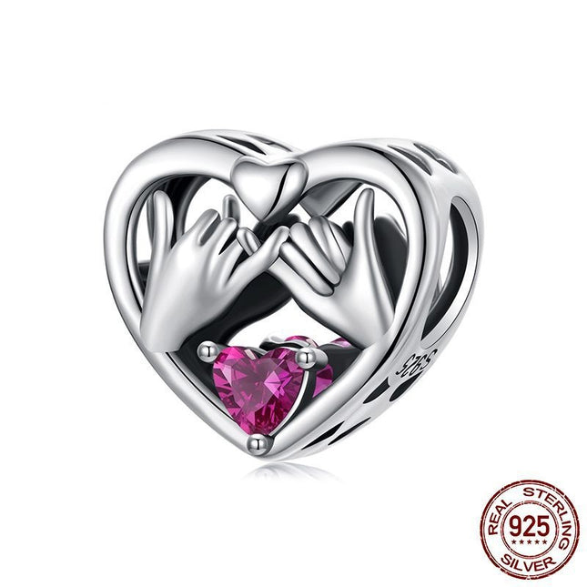 S925 Silver Love Eternal Agreement Beaded Diy Bracelet Accessories