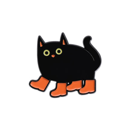 Personalized Cartoon Mini Black Kitten Brooch