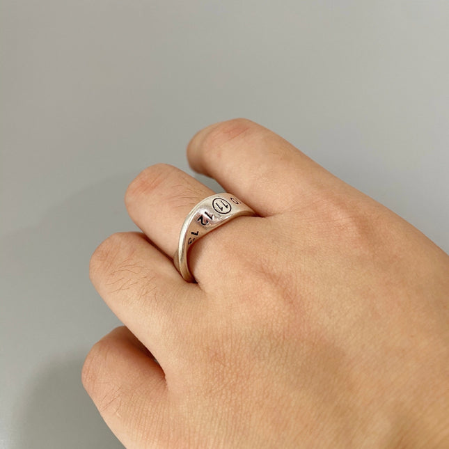 Eenvoudige Ontwerp Ring Wyd 925 Sterling Silwer Vir Vroue