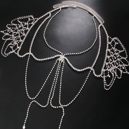 Nuwe Meerlaag Kwassie Skouer Ketting Mode Strass Mans Lyf Kettings