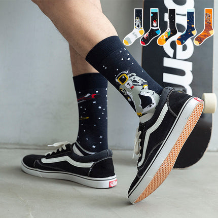 Men's Cotton Breathable Sweat Absorbing Tube Socks