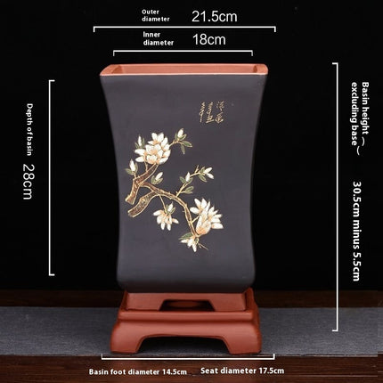 Hexagonal Large Ceramic Flowerpot