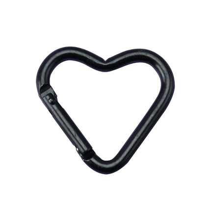 Love Heart Climbing Button Carabiner Heart-shaped Aluminum Alloy DIY Water Bottle Buckle Keychain Accessories