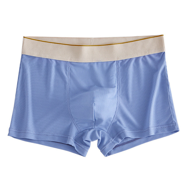 Ice Silk Stripes Men's Boxers Comfortable And Breathable