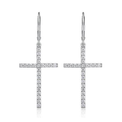 Top-quality Moissanite Luxury And Fashionable Light Luxury Jewelry Silver Stud Earrings S925 Silver Plated Platinum