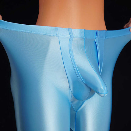 Shiny Sexy Men's Leggings Slim Fit Free Plus Size