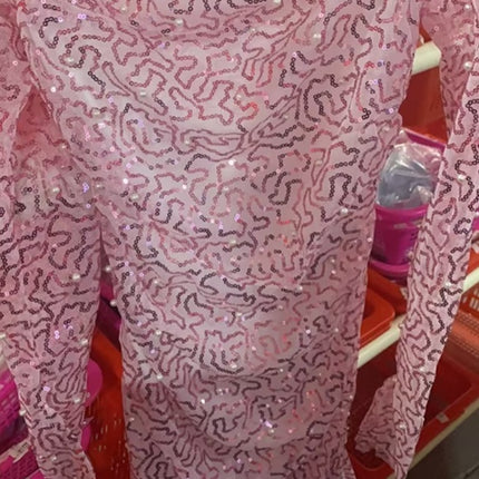 European And American Sexy High-end Pearl Skirt