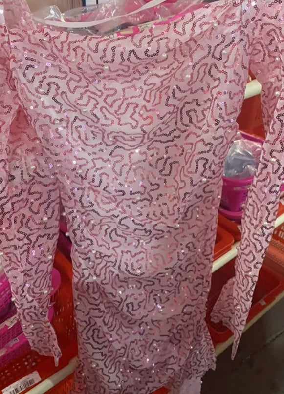 European And American Sexy High-end Pearl Skirt