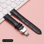 Black Silver Butterfly Clasp / 12MM