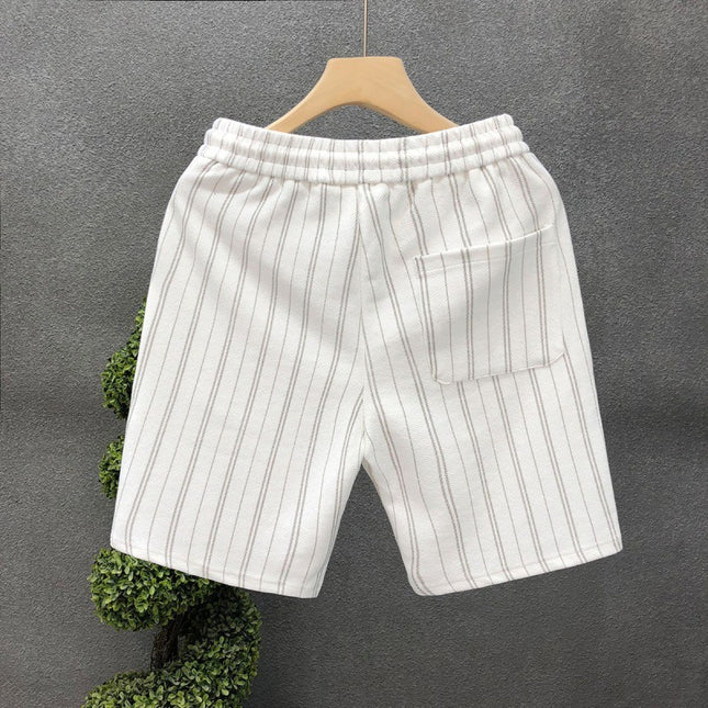 Striped Casual Shorts Men's Lightweight One Hundred Outer Wear Five Points
