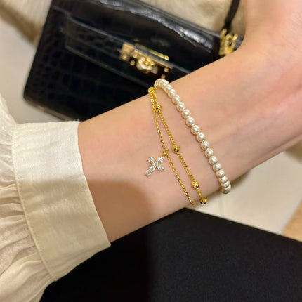 Vroue se Modieuse Dubbellaag Armband in Ou Styl