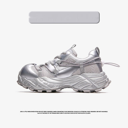 Breathable Mesh Foam Bottom Platform Dad Shoes