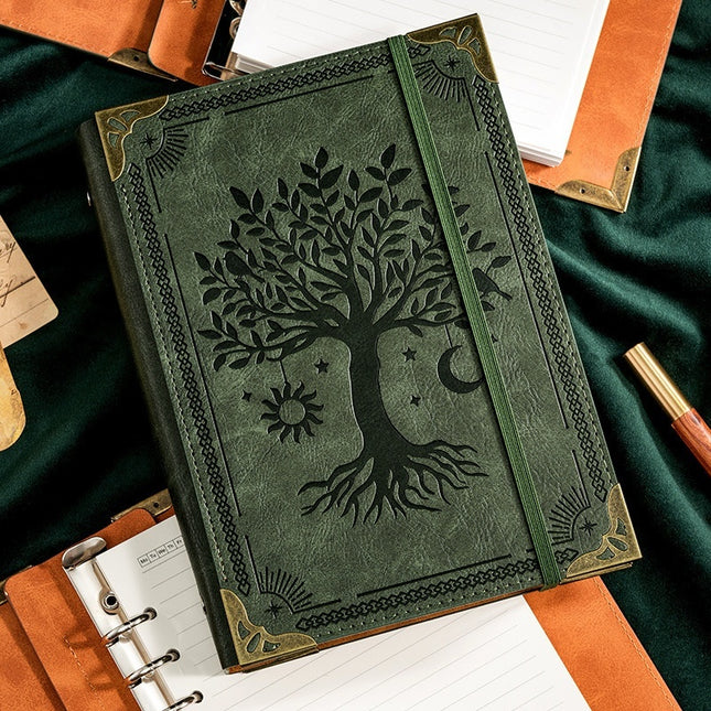 Retro Loose-Leaf Thickened Multi-Functional College Planner Notebook
