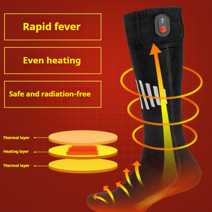 Electric Heating Pure Cotton Socks Skiing Casual Men And Women Warm-keeping Socks
