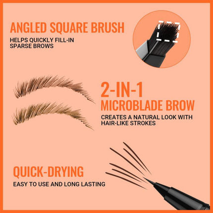 Waterproof And Sweat-proof Not Smudge Double-headed Eyebrow Pencil
