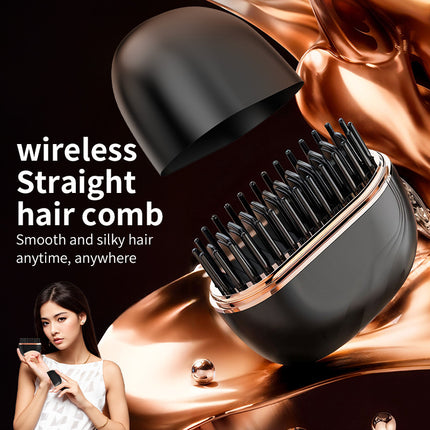 Mini Haarstraightener Kam Draadlose Laai Draagbare Multifunksionele Haarsorg Doen Nie Hare Seermaak Styling Kam Haarstraightener