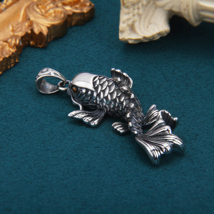 Sterling Silwer Vis-springende-draak Hanger Unisex Gepersonaliseerde Ontwerp