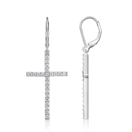 Top-quality Moissanite Luxury And Fashionable Light Luxury Jewelry Silver Stud Earrings S925 Silver Plated Platinum