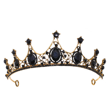 Vintage Barok Legering Groen Diamant Klein Kroon