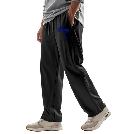 Casual Hawaiian Beach Coconut Print Trousers