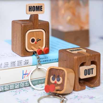 Magnetiese Hout Sleutelhouer Kreatiewe Yskasmagneet