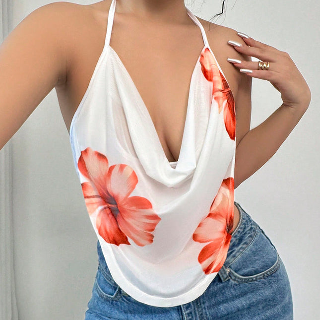 Top Vacation Style Hot Girl Camisole Halter