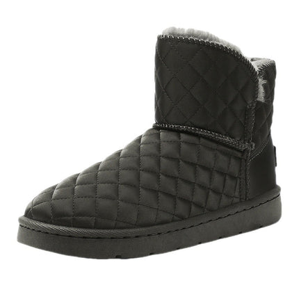 Thick Plush Snow Boots Men's Leather Non-slip Waterproof Thermal