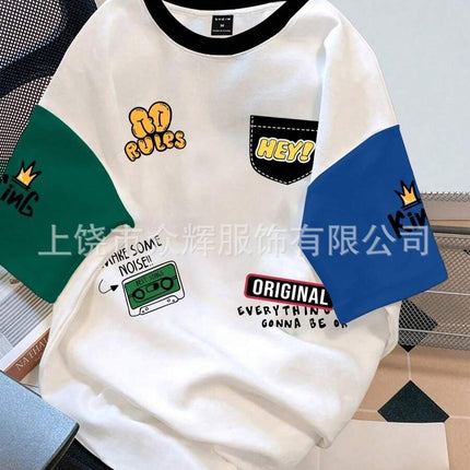 Printed Casual All-match Short-sleeved T-shirt