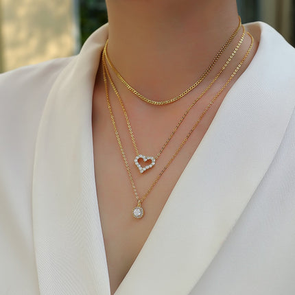 0.5 Carat Luxury Fashion Minimalist Trend Jewelry Silver Pendant Necklace With Top-quality Morganite, S925 Silver Electroplated With Gold