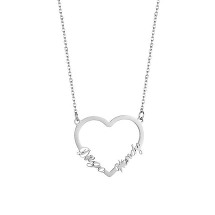 Love Sweater Lock Bone Chain Female Small Peach Heart