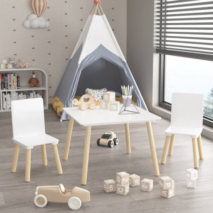 Hout Kindertafel En 2 Stoele Stel