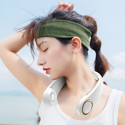 Usb Charging Portable Sports Leafless Hanging Neck Fan