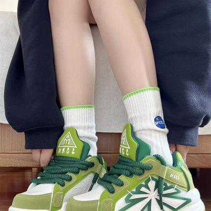 Niche Bread Korean Style Thick Bottom Heightened Daddy Shoes