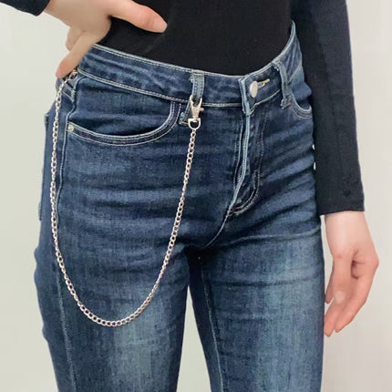 Punk Fashion Five-pointed Star Multi-layer Phants Zipper Jeans Ornaments