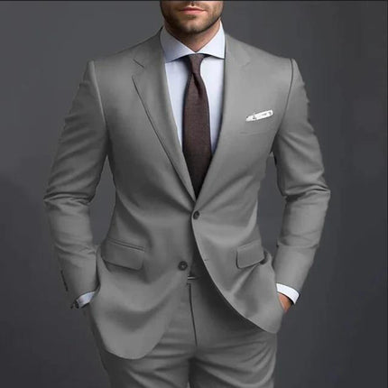 Business Casual Men's Fashion Suit Two-piece Suit