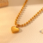 Gold Bead Necklace I216