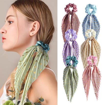 Oulike Sy Poniestert Haarrek Haarrekkie Haarbykomstighede Blomme Haarband Retro Elastiese Gedrukte Haarrek Vroue Dogter